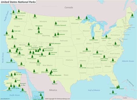 Map Of Us National Parks